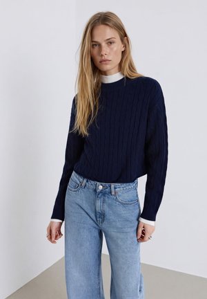 Calliope, MAGLIA TINTA UNITA - Jumper - blu notte
