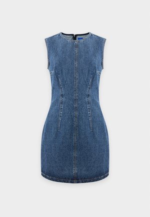 HUGO, GLIMMER - Robe en jean - medium blue