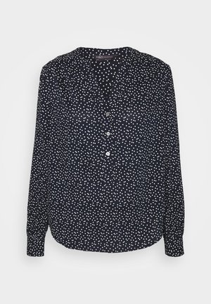 NOTCH NECK BLOUSE - Blusa - dark blue