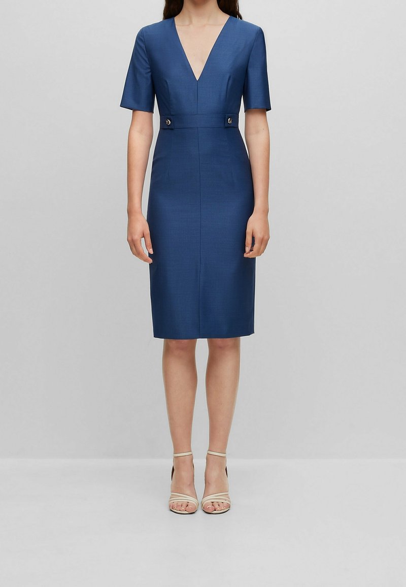 BOSS Robe fourreau - blue
