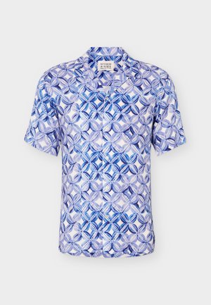 Scotch & Soda, PRINTED REGULAR FIT SHORT SLEEVED SHIRT - Košeľa - blue