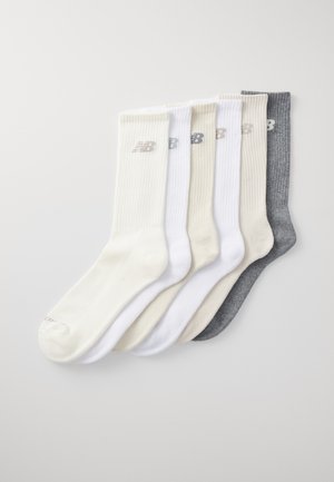 EVERYDAY CREW UNISEX 6 PACK - Chaussettes - beige/white