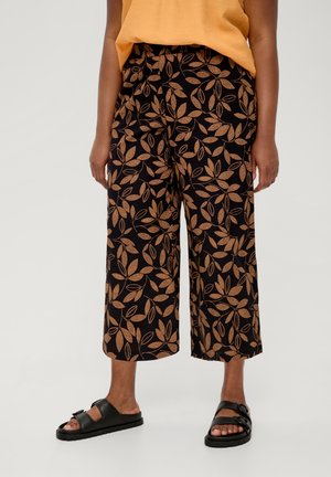 MIT ALLOVER-PRINT - Pantaloni - schwarz