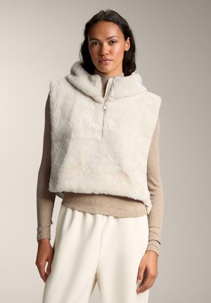 WITH HOOD - Väst - stone
