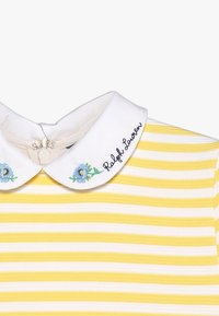 Polo Ralph Lauren STRUCTURED STRIPE - Denní šaty - signal yellow/white