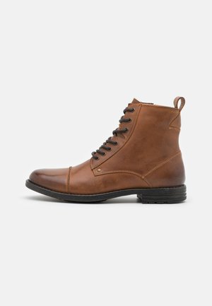 LEATHER - Lace-up ankle boots - brown