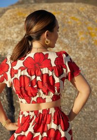 Myleene Klass FLORAL  CUT-OUT BACK  - REGULAR FIT - Maxikleid - red