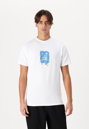 ROSKOPP DESTRUCT FACE FRONT UNISEX - Tricou cu imprimeu - white