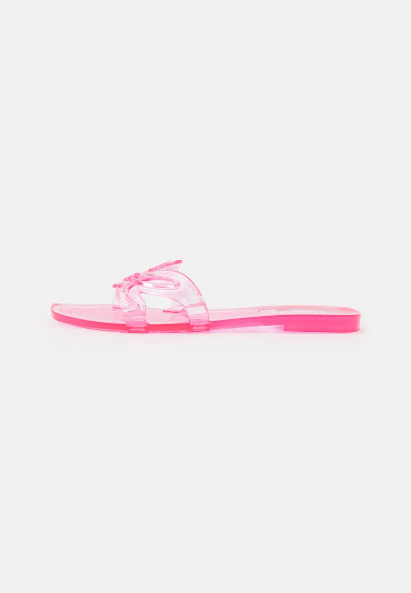 MULE SLIDE SANDAL IN LIGHT PINK LAMBSKIN