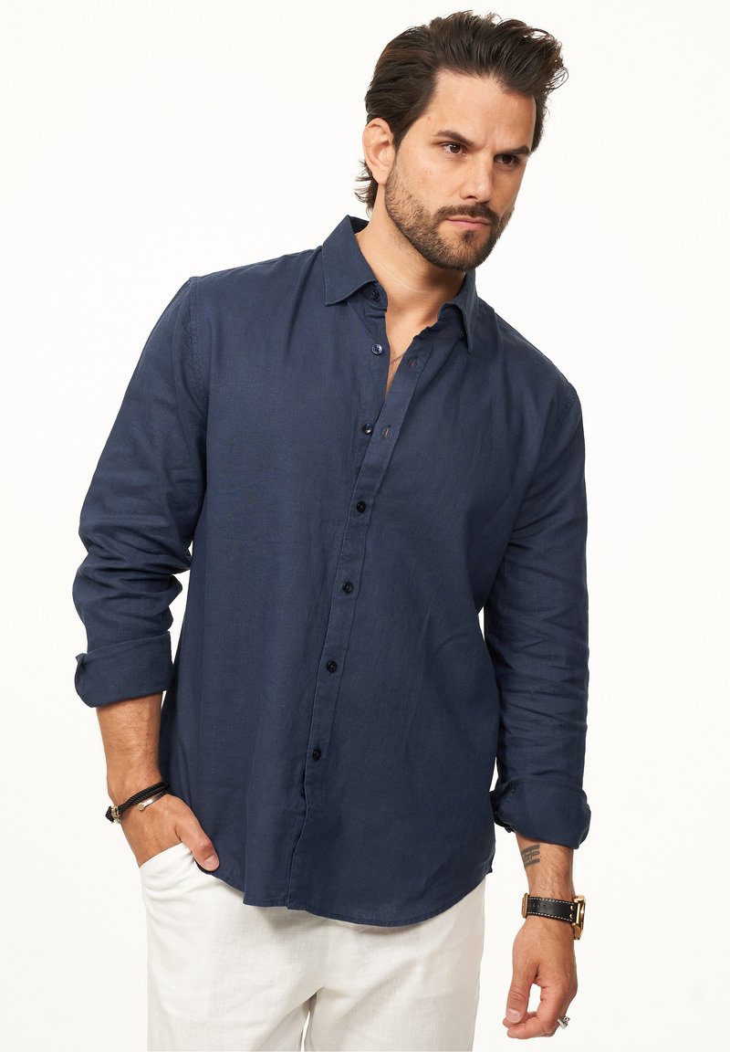 One Redox LANGARM - Hemd - navy