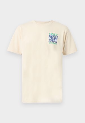 Obey Clothing, GROWN WITH LOVE - Tricou cu imprimeu - cream