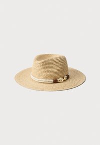 ROPE-TRIM RAFFIA FEDORA - Kalap - natural