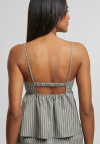 Urban Classics STRIPED CAMI - Topper - olive white