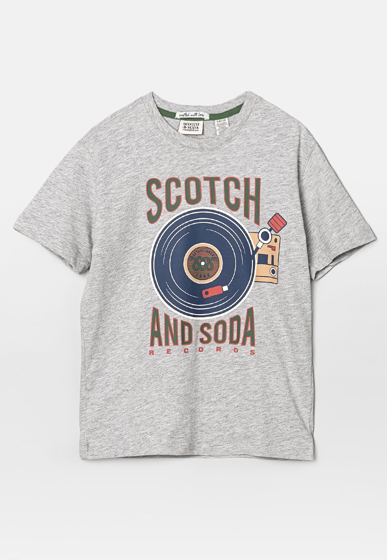 Scotch & Soda T-shirt print lichtgrijs