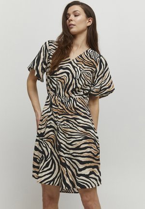 Fransa FRALZEBRA animal - Day - 2 mix/beige DRESS sand dress