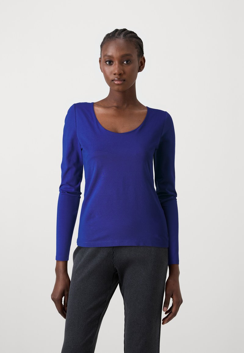 ONLY CHOICE L/S 2-WAY OVAL NECK BOX JRS - Hosszú ujjú felső - sodalite blue