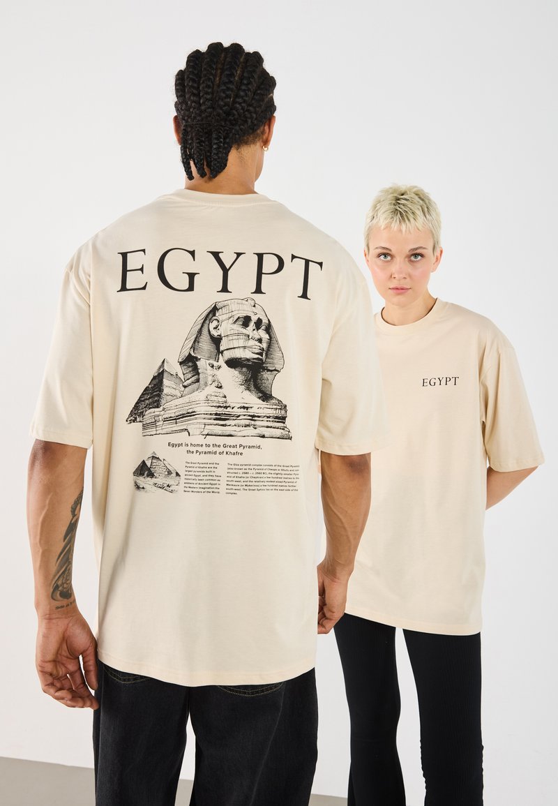 YOURTURN UNISEX - Camiseta estampada - oatmeal