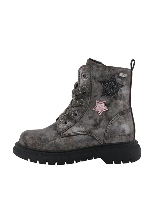 TOM TAILOR STIEFEL UNISEX - Botine cu șireturi - silver