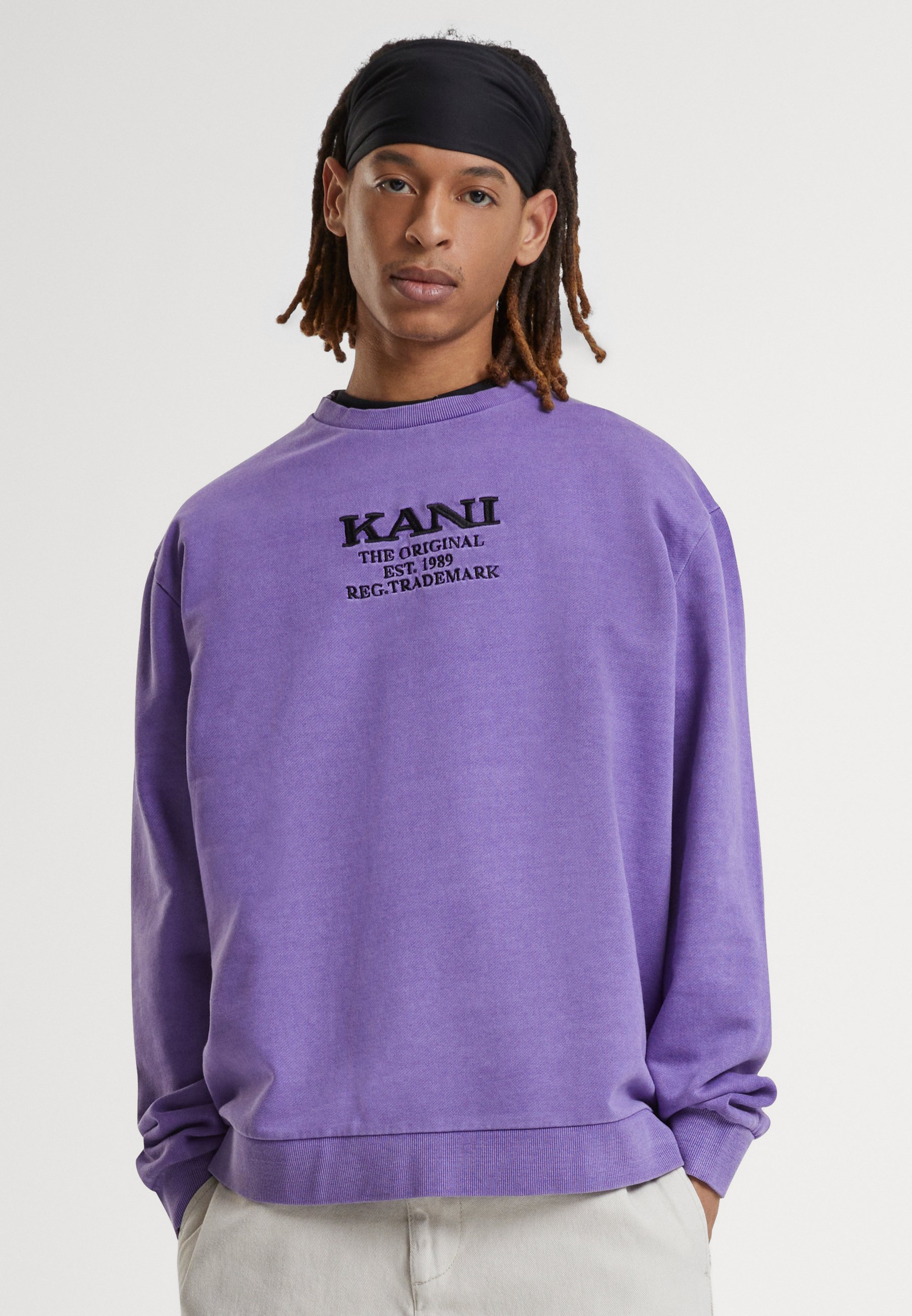 Karl Kani UNISEXRETRO WASHED CREW - Sweatshirt - lilac - Zalando.co.uk