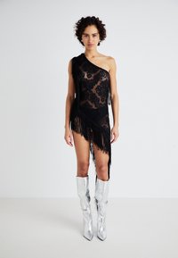 Jaded London - PONCHO DRESS WITH TASSELS - Kokteiļkleita/ballīšu kleita - black Miniatūras attēls 1