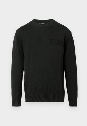 EMBOSSED LOGO SWEATER - Džemperis - black