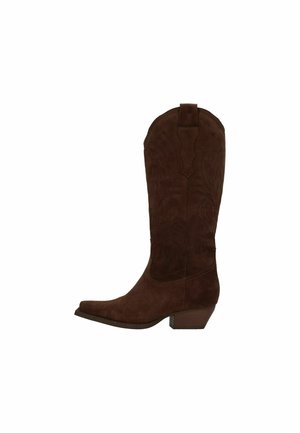 MIT STICKEREI - Cowboy-/Bikerlaarzen - brown