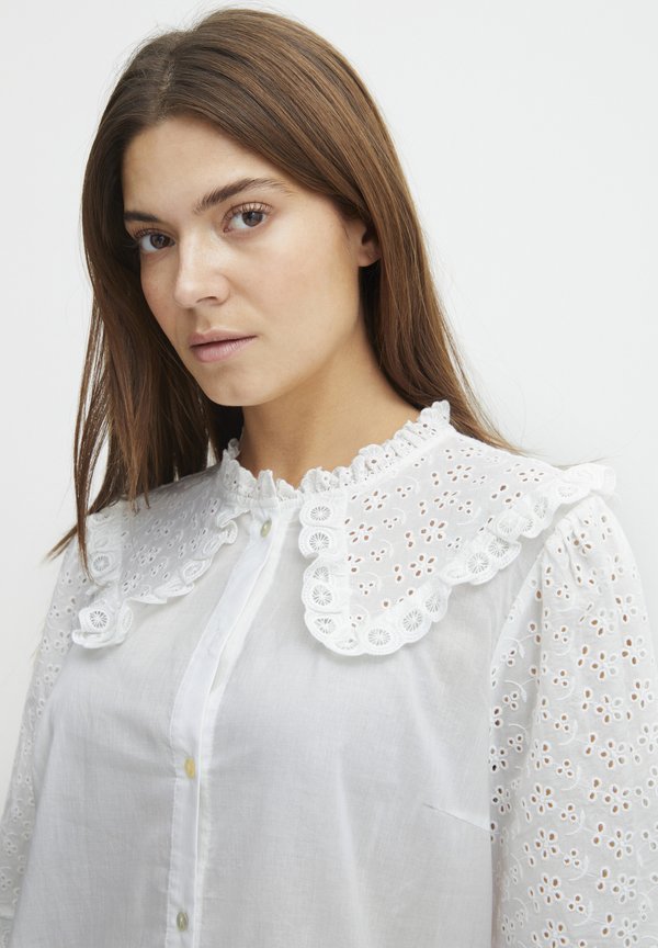 PZOLIVIA - Button-down blouse - blanc de blanc3