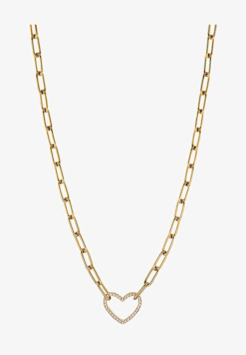 guido maria kretschmer by christ damen kette edelstahl 64 zirkonia halskette gold goldfarben zalando de