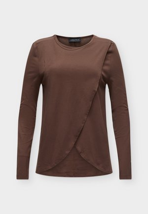 Anna Field by Zalando, ADAPTIVE OVERLAP TANKTOP - Блуза с дълги ръкави - shaved chocolate