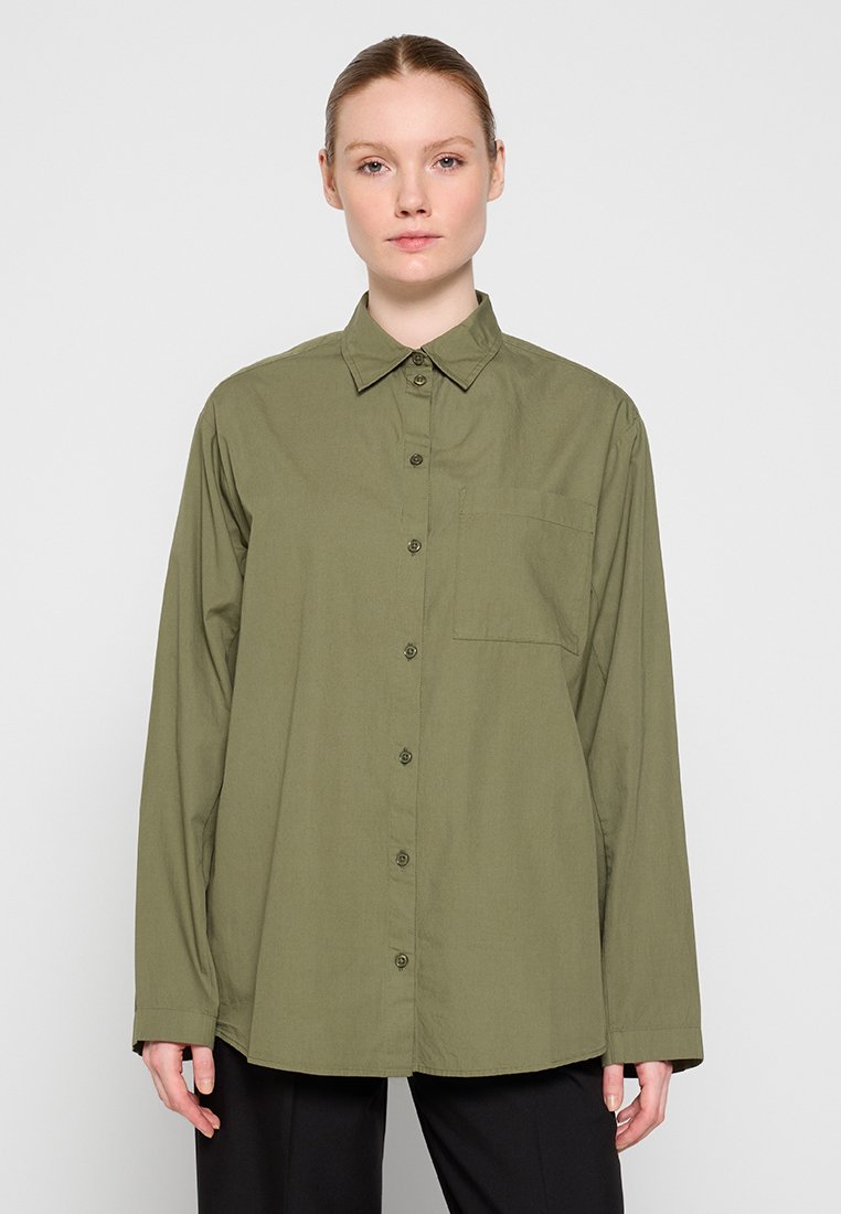 Envii Overhemdblouse olijfgroen