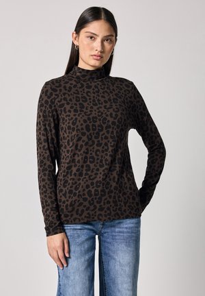 MIT LEO-MUSTER - Langarmshirt - braun