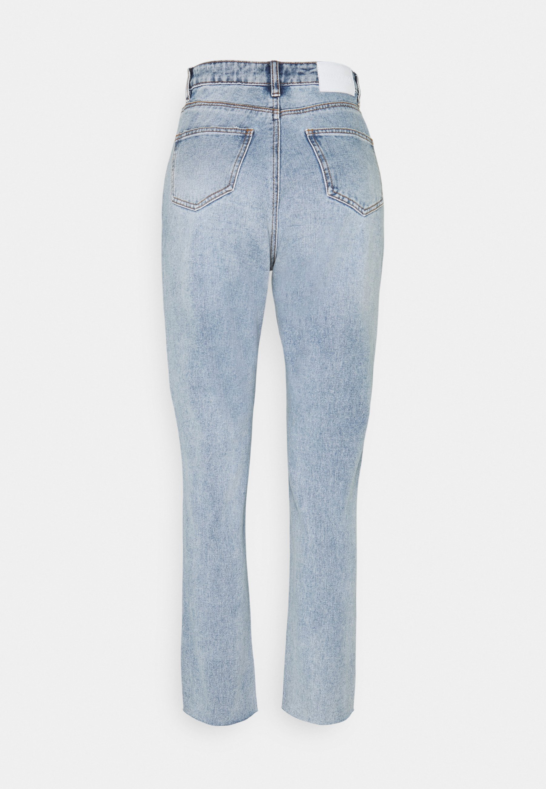 Missguided Petite SLIM STRIAGHT SLASH RIP - Jeans baggy - blue/blu - Zalando .it