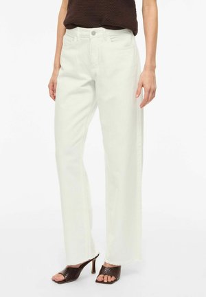 VILA WIDE FIT JEANS VIPALMA MID-WAIST - Jean droit - snow white