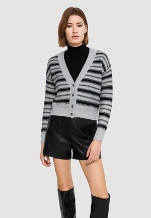 Cardigan - grigio a righe