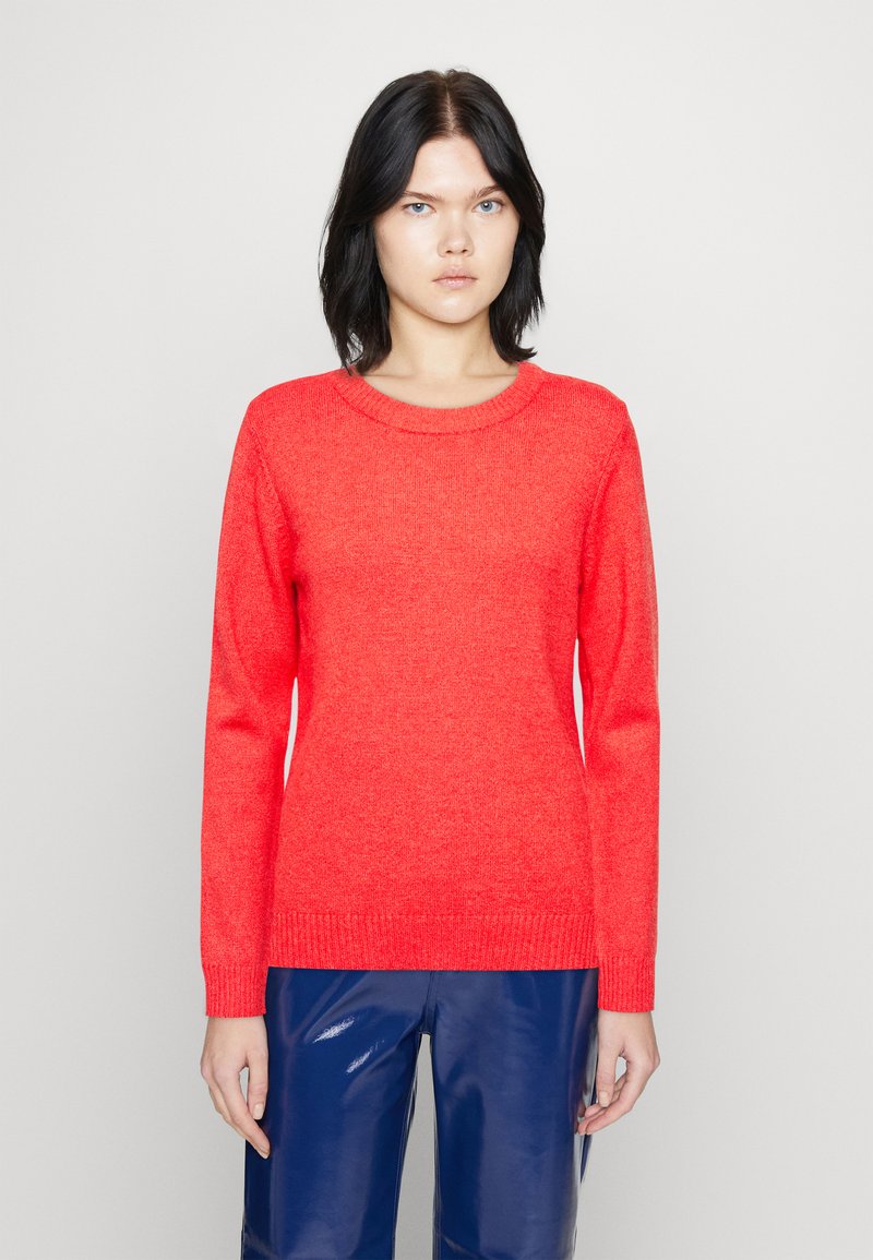 VILA - VIRIL O-NECK L/S  NOOS - Trui - red, Vergroten