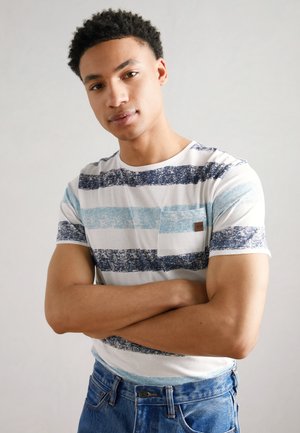 INDICODE JEANS Print T-shirt - blue wave