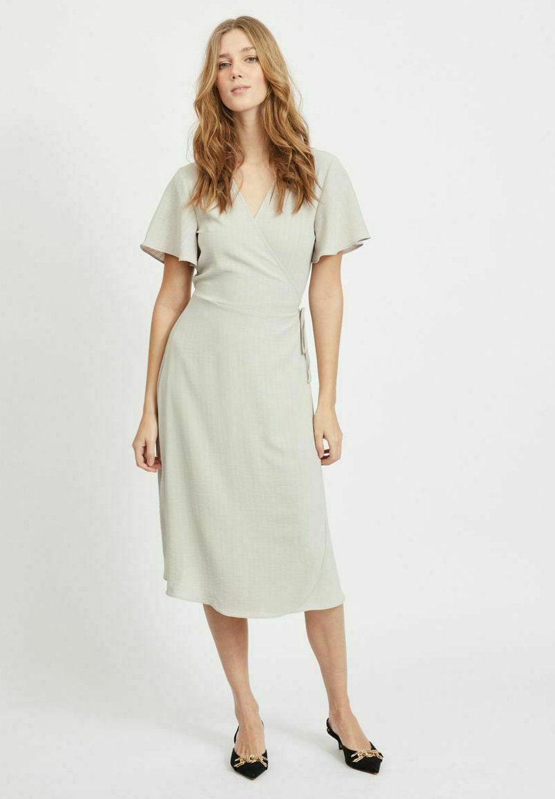 VILA VILOVIE WRAP DRESS - Vestido de dia - dove