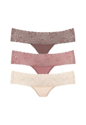 STRING 3X - Thong - rose, beere, mahagoni