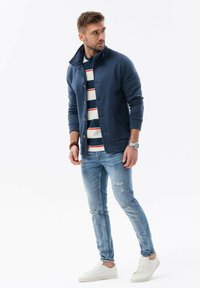 Ombre BUTTON-DOWN WITH  - Felpa con zip - navy