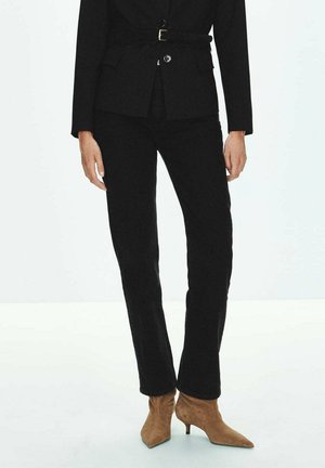 Mango, ADULT - Jean droit - black denim
