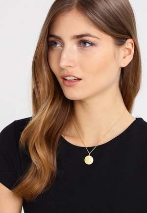 LIBRA ZODIAC SIGN COIN NECKLACE, GOLD-PLATED - Náhrdelník - gold-coloured/crystal