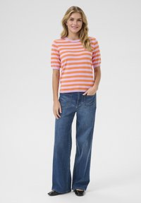 Kaffe LIZZA STRIPED - Tričko s potlačou - lupine   orange stripe