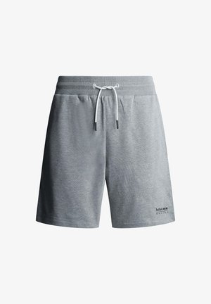 Szürke pamut rövidnadrág elasztikus derékrésszel, fehér húzózsinórral és a Red Bull Racing logóval a bal alsó oldalon. Puha tapintású.