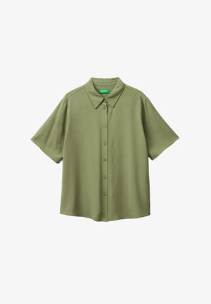 United Colors of Benetton, FLOWY 3/4 SLEEVE SHIRT.. - Camicia - green