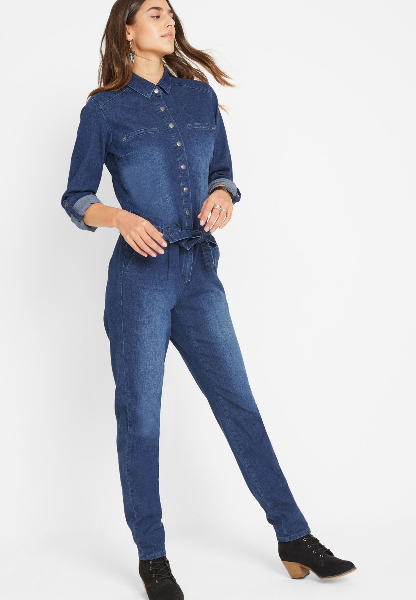 bonprix Tuta jumpsuit - blau/denim délavé - Zalando.it