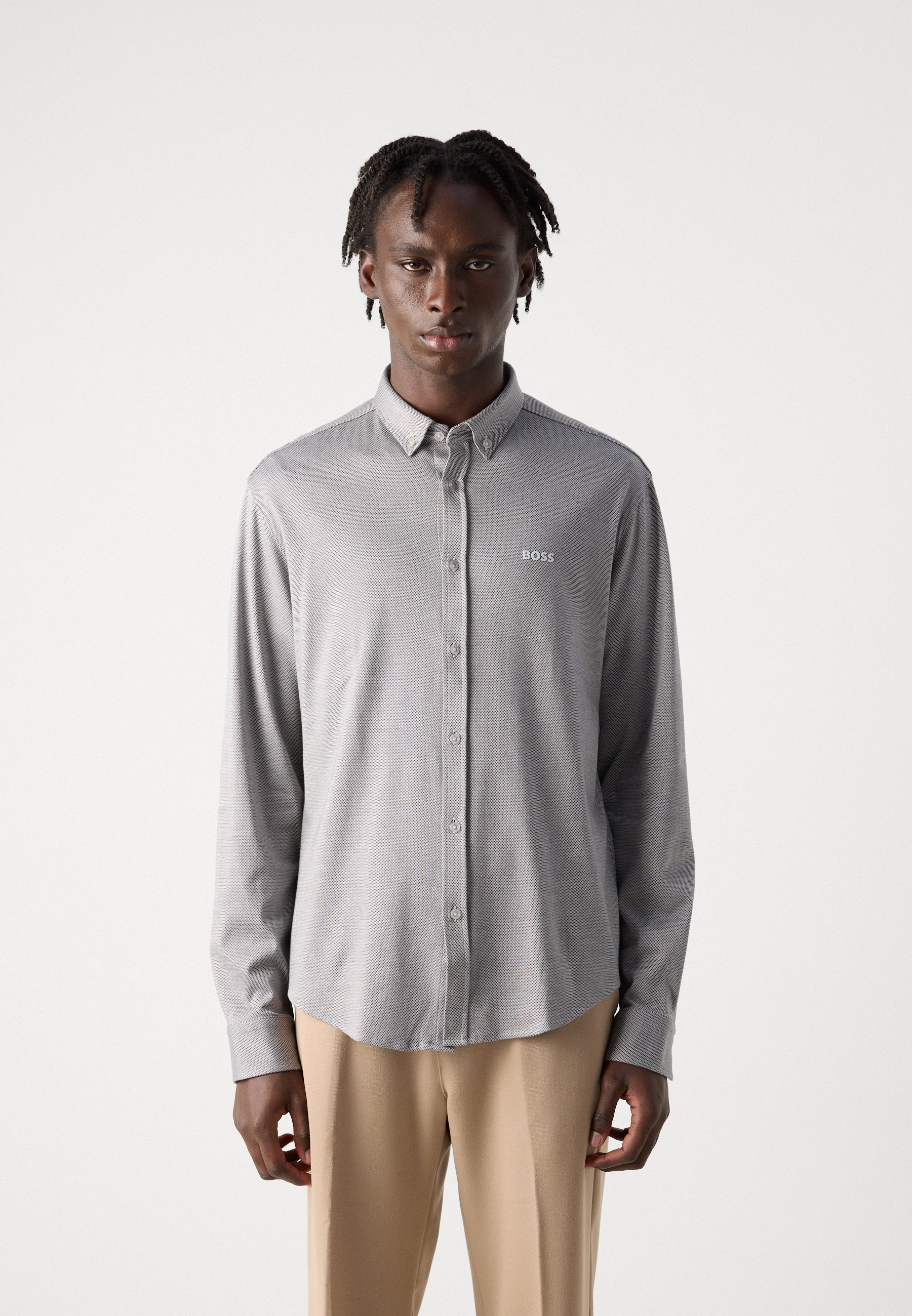 BOSS ライトグレー 長袖シャツ BOSS MOTION - Camisa - light pastel grey/gris claro - Zalando.es