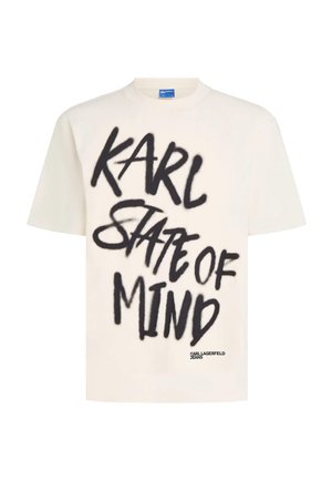 Karl Lagerfeld Jeans, KARL QUOTE - Μπλουζάκι με στάμπα - egret