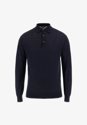 Námořnická polokošile s dlouhým rukávem z měkké tkaniny, která má klasický límeček, tři knoflíky a žebrované manžety a spodní lem. Minimalistický design.