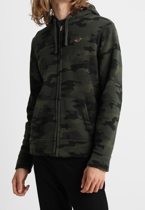 Hollister Co. Mikina na zip - olive