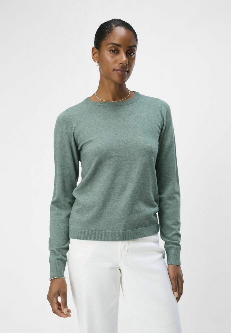 Object OBJTHESS LS O-NECK - Jersey de punto - dark forest